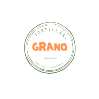 Grano Logo in bright orange and deep grass green